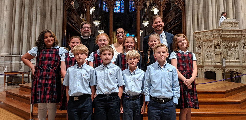 Cathedral St. Martins Episcopal School students at cathedral